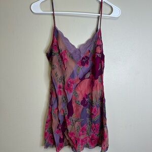Victoria's Secret Silk slip in Purple and Pink